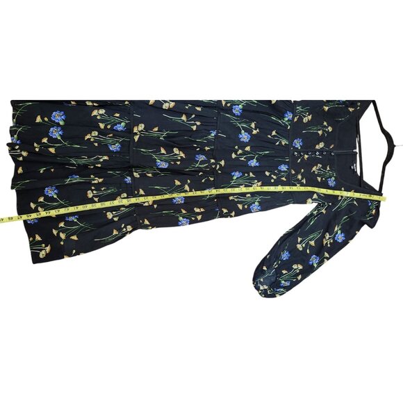 Madewell Xiomara Floral Print Long Sleeve Cotton Dress Size 0 - Picture 12 of 16